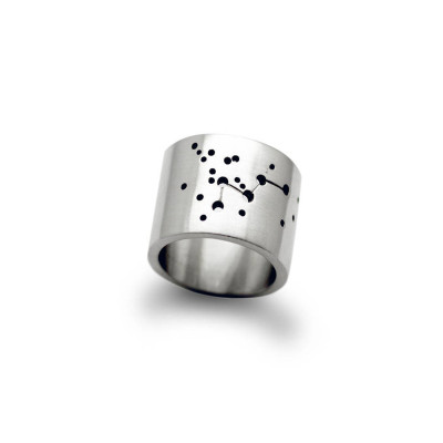 Personalised Wide Constellation Ring - By The Name Necklace;