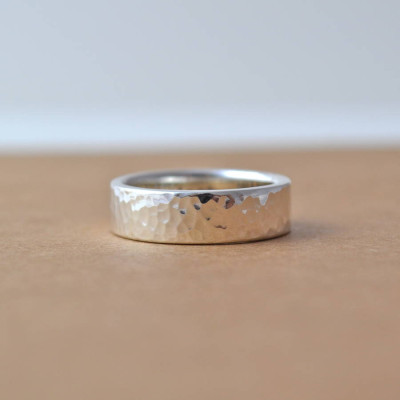 Handcrafted Silver Personalised Message Ring
