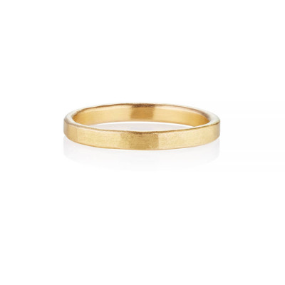 Men's Fairtrade Gold Hammered Wedding Ring Arturo