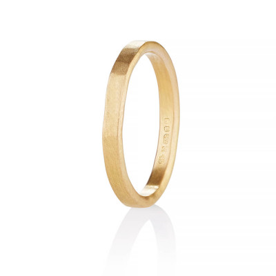 Men's Fairtrade Gold Hammered Wedding Ring Arturo