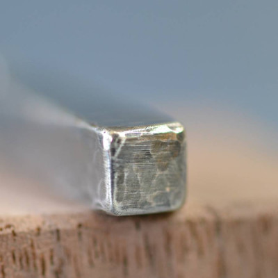 Handcrafted Silver Block Necklace by Blacksmith