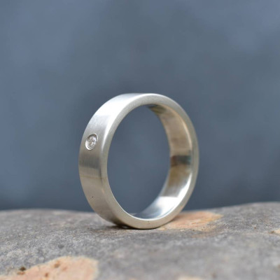 18ct Gold Handmade Mens Engagement Ring for Men