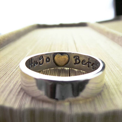 Heart Imprint Personalised Ring - By The Name Necklace;