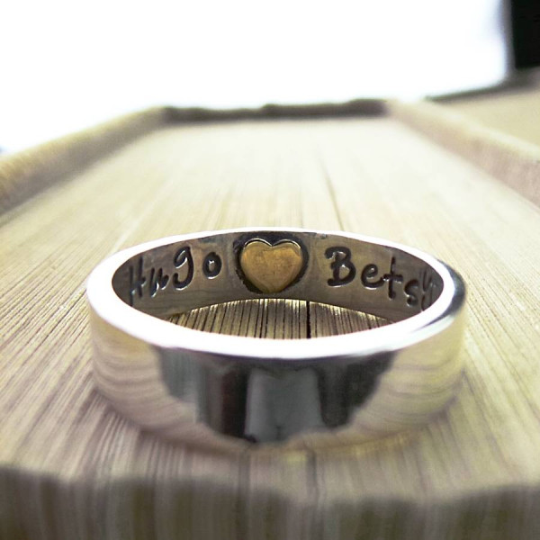 Heart Design Personalised Promise Ring