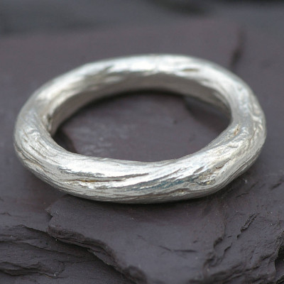 Gents Silver Rose Root Ring - By The Name Necklace;
