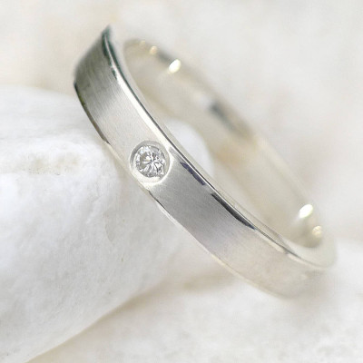 Stunning Silver His & Hers Wedding Rings Set"