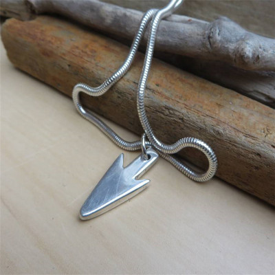 Silver Necklace with a Hunter's Moon Motif