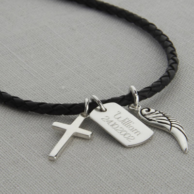Boys Personalised Karma Dog Tag Necklace - By The Name Necklace;