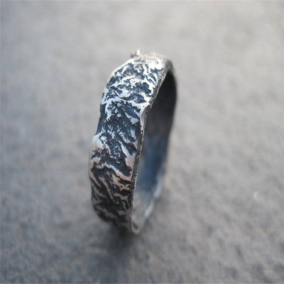 Sterling Silver Rocky Outcrop Style Ring