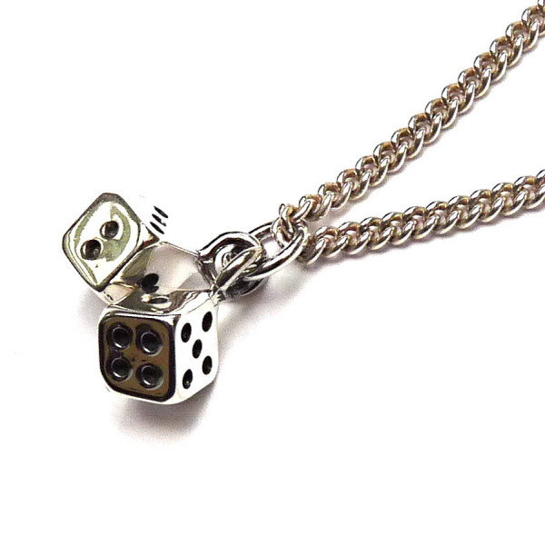 Sterling Silver Lucky Charm Dice Necklace
