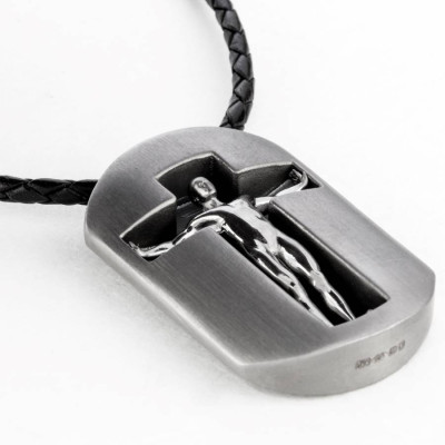 Mens Jewellery Tag Pendant Necklace