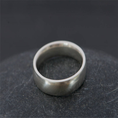 Mans Silver Wedding Band - By The Name Necklace;