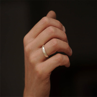 Mens Silver Wedding Ring