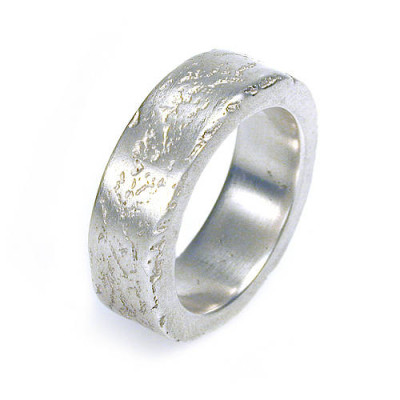 Sterling Silver Concrete Ring, Medium Size