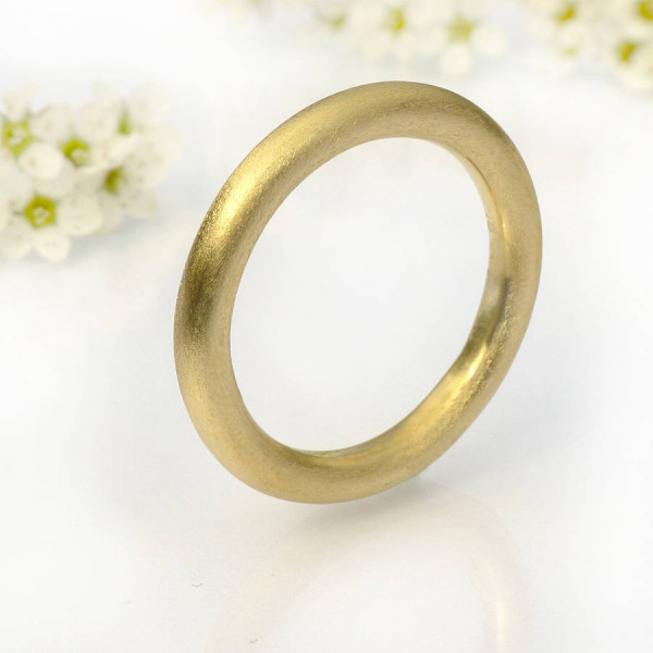 18K Gold Mens Wedding Band with Halo Design