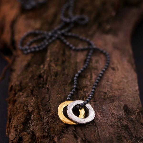 Mens Multi-Metal Eternity Necklace