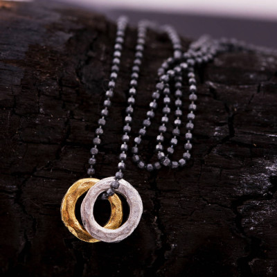 Mens Multi-Metal Eternity Necklace