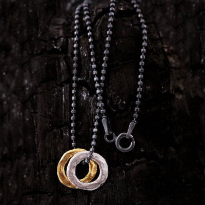 Mens Multi-Metal Eternity Necklace