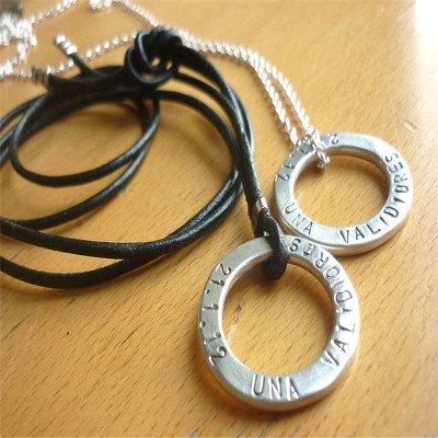 Personalised Wedding Necklaces for the Bride and Groom - Gifts for Couples
