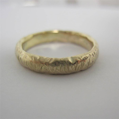 18K Gold Organic Band Ring