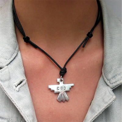 Personalised Silver Thunderbird Necklace - Custom Jewellery Gift