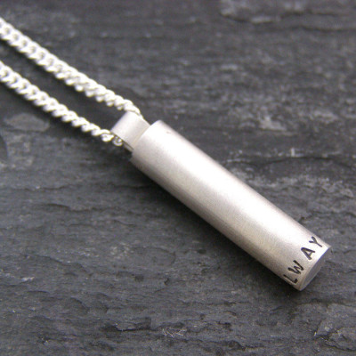 Customisable Engraved Bullet Necklace