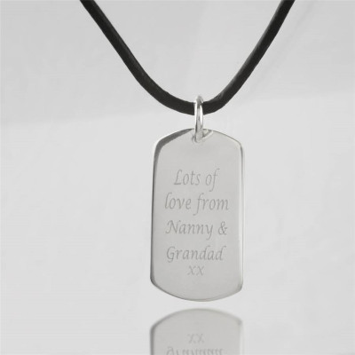 Personalised Dog Tag Necklace with Your Coordinates