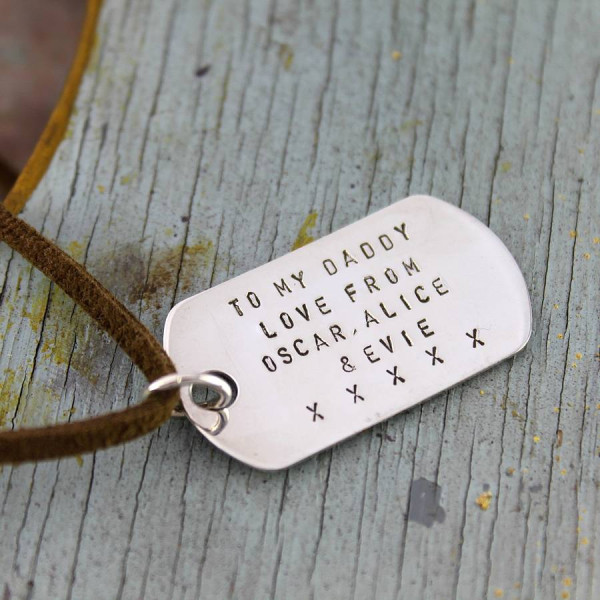 Custom Engraved Dog Tag Pendant Necklace