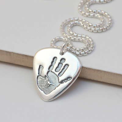 Personalised Mens Handprint or Footprint Necklace