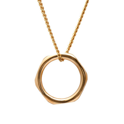 Custom-Made 18K Gold Hexagon Ring