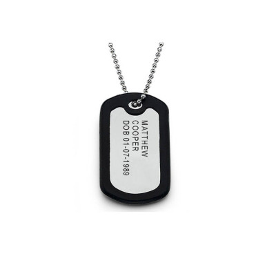 Personalised Mens Identity Tag Necklace - By The Name Necklace;