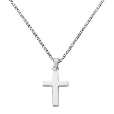 Custom Silver Cross Necklace for Men