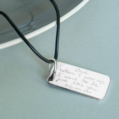 Mens Personalised Dog Tag Necklace - By The Name Necklace;