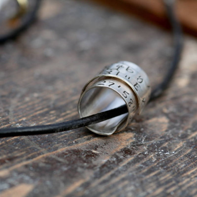 Personalised Men's Secret Scroll Necklace