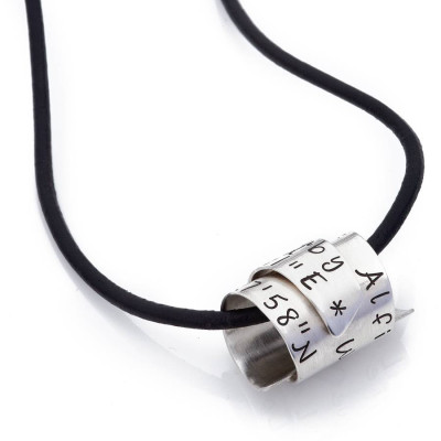 Personalised Men's Secret Scroll Necklace