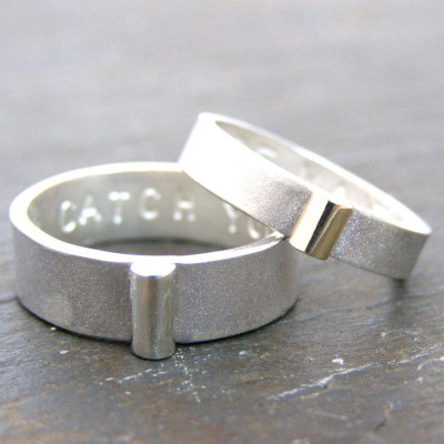 Custom Silver & Gold Couple Rings - His & Hers