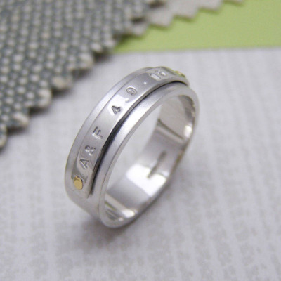 Custom Silver and Gold Rivet Ring Jewellery