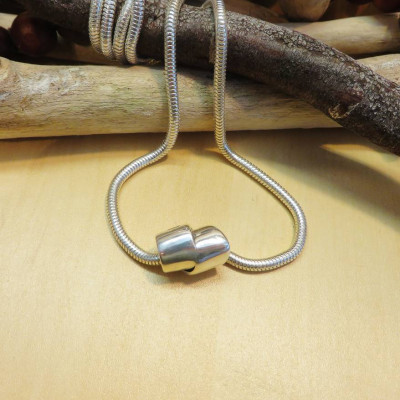 Custom Silver Infinity Pendant Necklace