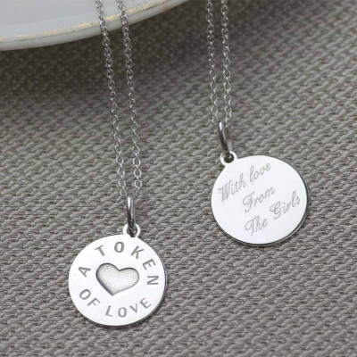 Custom Engraved Silver & Gold "I Love You" Necklace