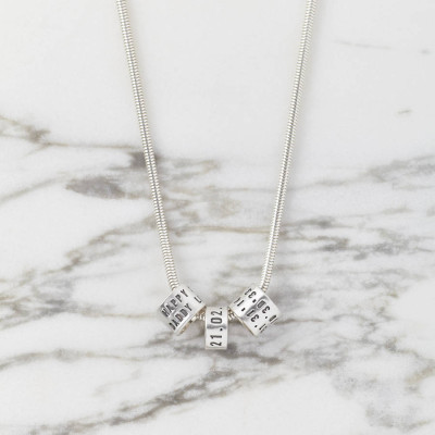 Custom Silver Necklace for Women - Engraved Storyteller Jewellery
