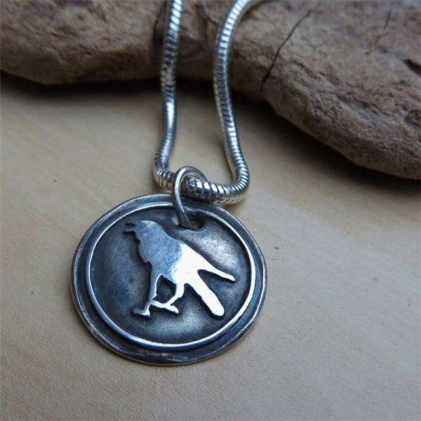 Silver Raven Pendant