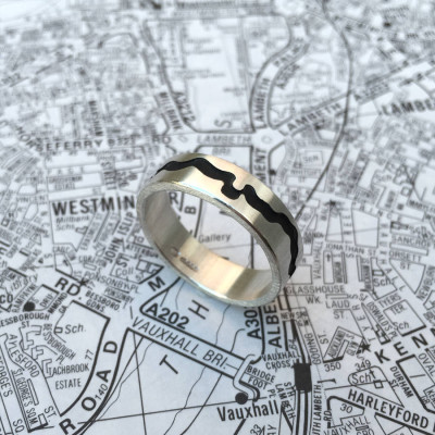 Sterling Silver Cutout River Thames Ring