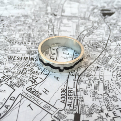 Sterling Silver Cutout River Thames Ring