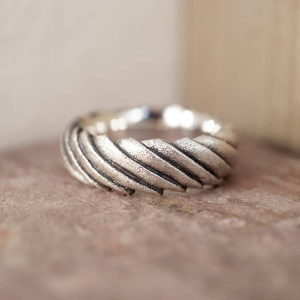 Sterling Silver Shell Adjustable Ring
