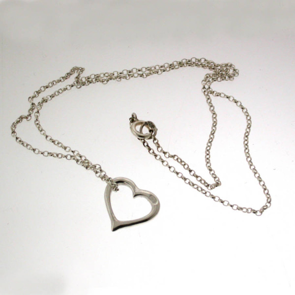 Personalised Silver Heart Necklace - Perfect Valentine's Gift