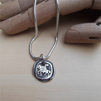 Sterling Silver Knight Pendant Necklace