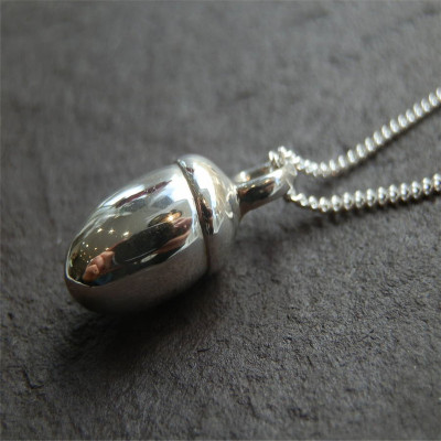 Sterling Silver Acorn Charm Necklace
