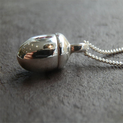 Sterling Silver Acorn Charm Necklace