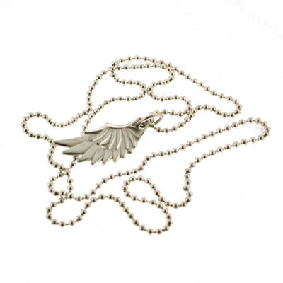 Silver Wing Pendant Necklace with 18" Chain