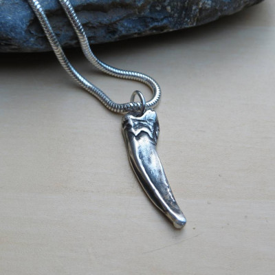 Solid Silver Badger Pendant Necklace